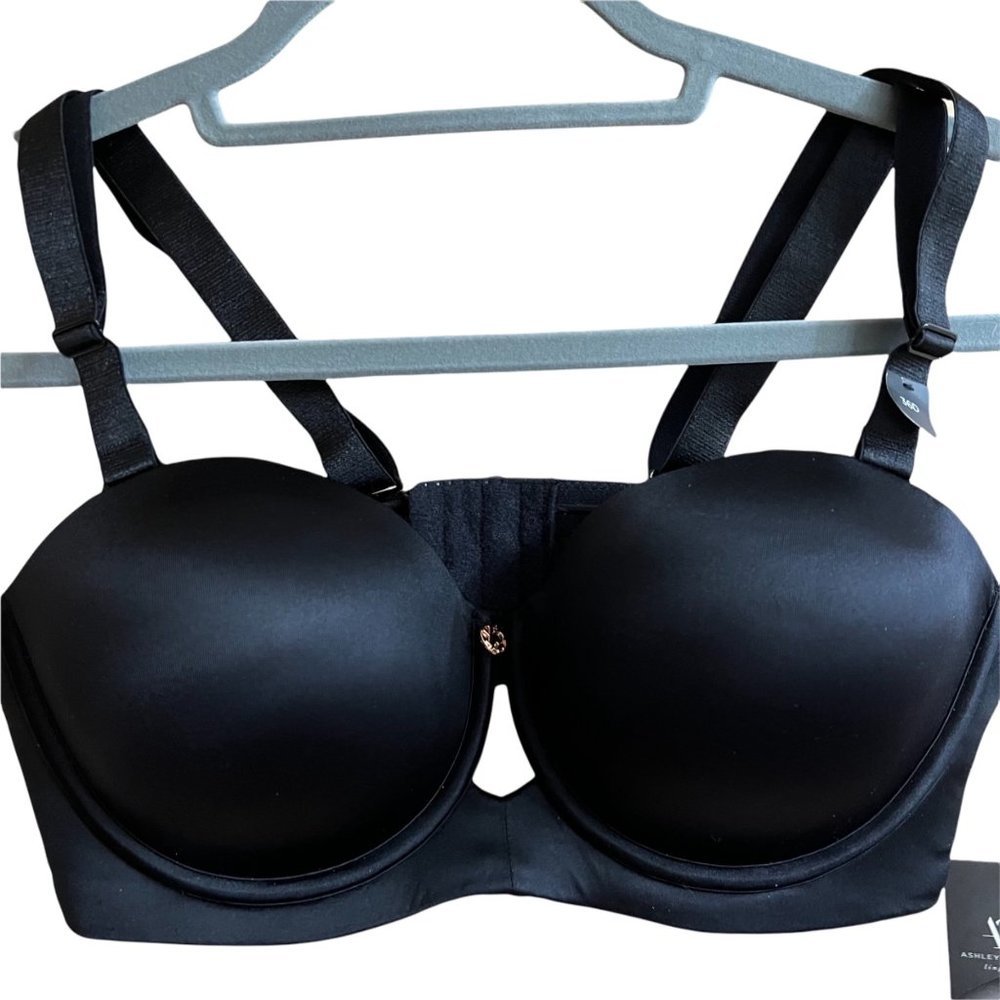 Ashley Graham bra black NWT Size 36D Lingerie Full Support Straps Convert